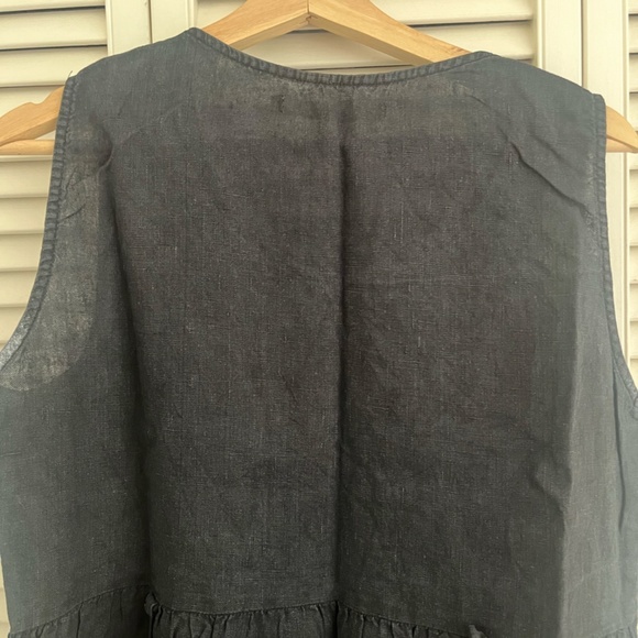 Pyne & Smith sleeveless black linen midi dress - Picture 7 of 7